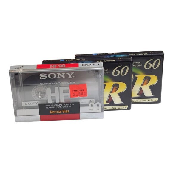 Lot 1 X Sony Hf 2 X Fuji Dr Blank Audio Cassette Tapes 90 Min 60 Min New Sealed - Picture 1 of 9